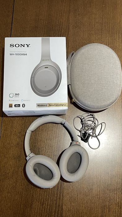Наушники SONY WH-1000XM4, бежевые