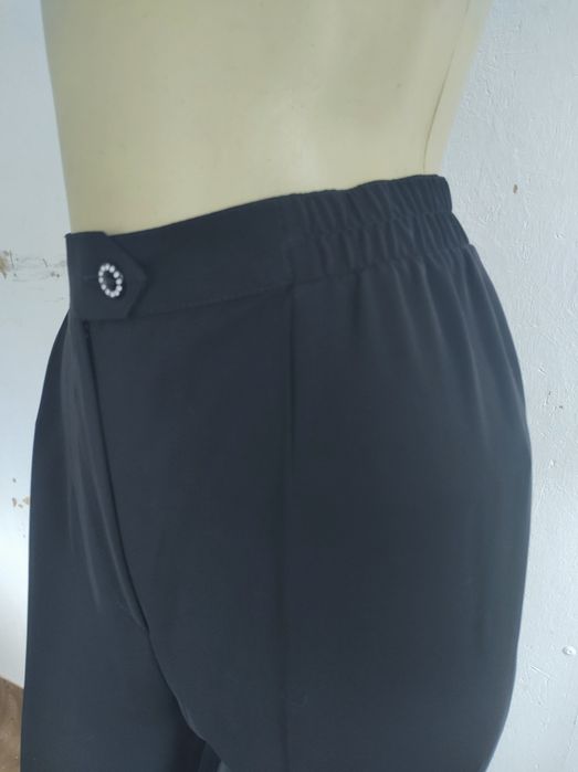Pantaloni negri dama clasici elastic in talie M L
