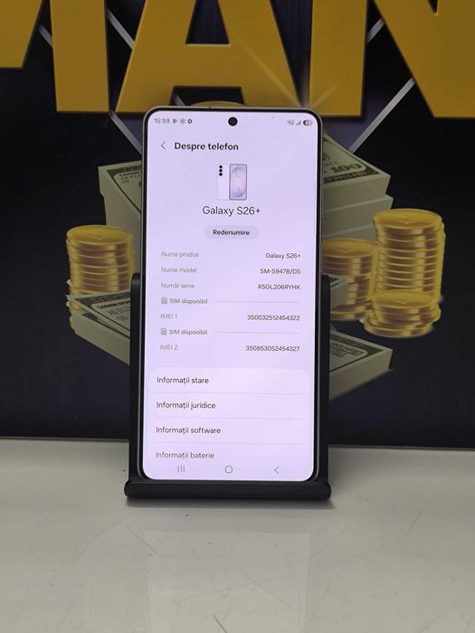 Samsung S26 Plus  256 GB White  AGP Amanet  4259