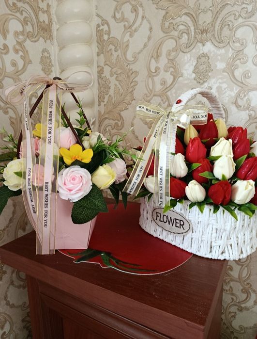 Sovun gullar ajoyib sovg'a dastavka xizmati bor