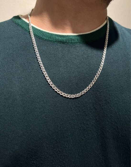 Серебряный стильный трос. Серебро 925. Есть  Доставка.