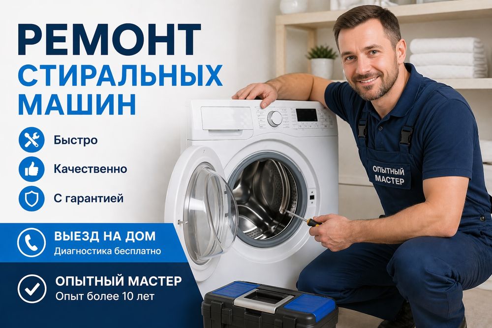 Ремонт стиральных машин автомат на дому.бесплатный выезд