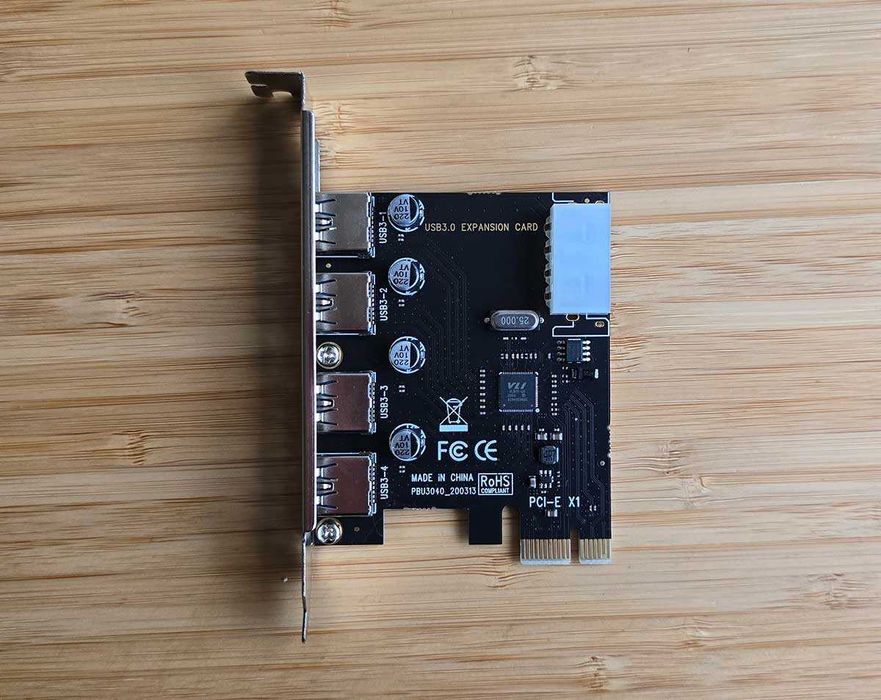 Контролер PCI-e към 4 x USB3.0 порта