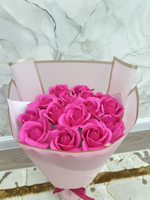 Мыльные розы цаеты букет