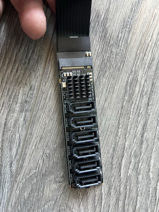 M.2 NVME PCI-E PCIE X4 X8 X16 to 6 Port 3.0 SATA Adapter Card Riser III ASM1166 6GB/S Chassis server PC Computer Expansion