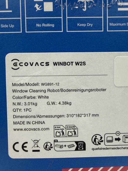 Robot de curățare Ecovacs Winbot W2S Sigilat