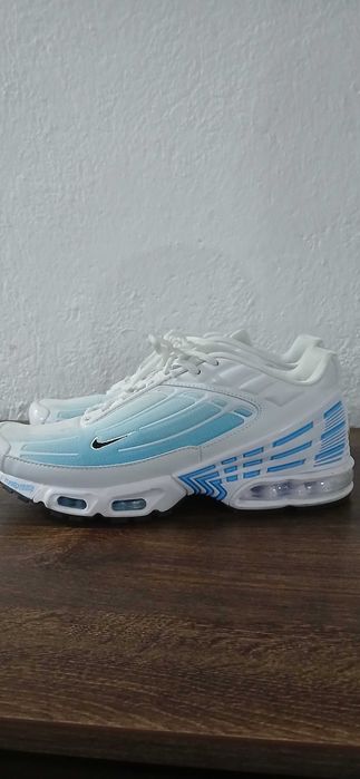Tn air max plus 3 ,Culoare alb-albastru nr 44