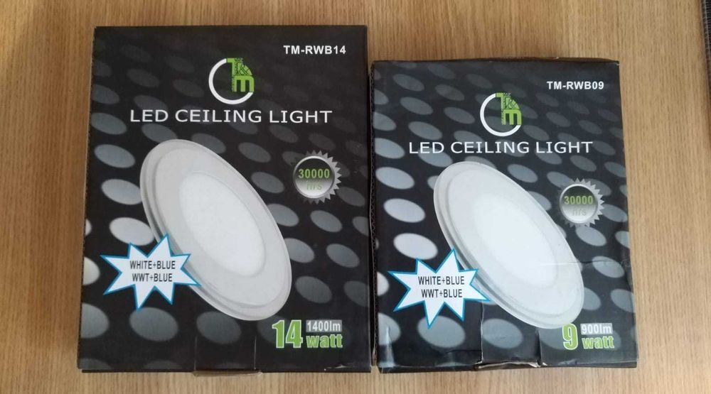 Lampa incastrata LED (cu doua culori: alb/albastru) - spot LED