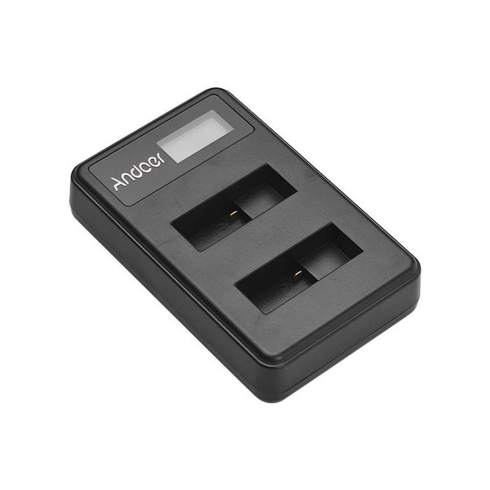 Двойно зарядно за батерии за GoPro Hero 5 Hero 6 Hero 7 Black Silver