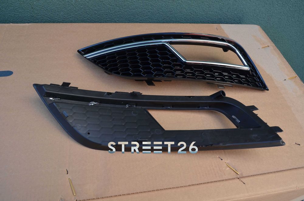 Grile proiectoare Audi A4 B8 Facelift (2012-2015) Negru Crom