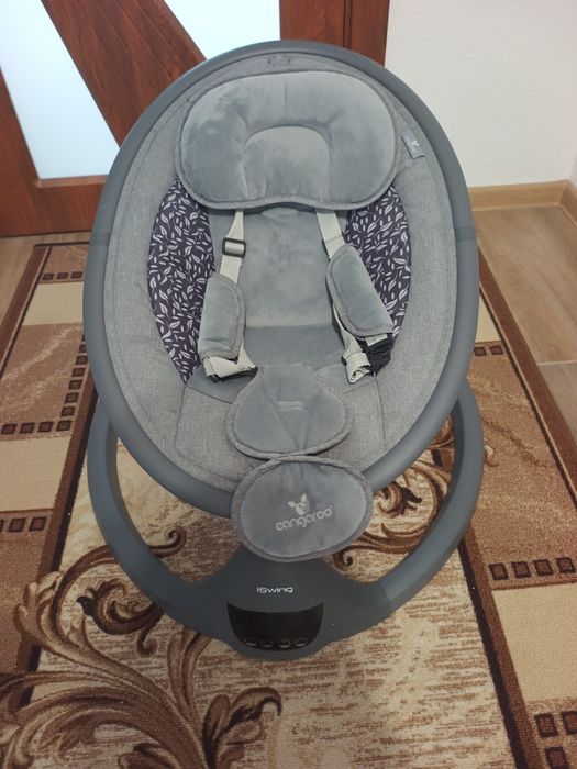 Електрическа бебешка люлка Cangaroo в сив цвят