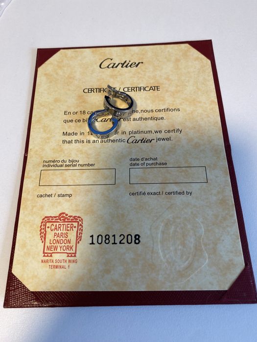 Cercei Cartier LOVE Aur Alb 750 cu diamante