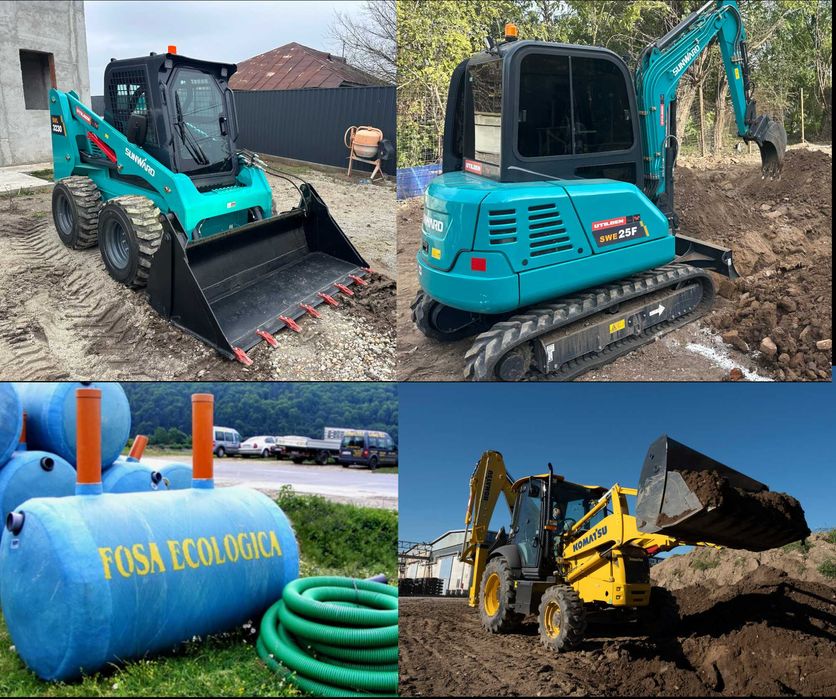 Lucrari Buldoexcavator-Miniexcavator-Bobcat-Basculanta-Utilaje