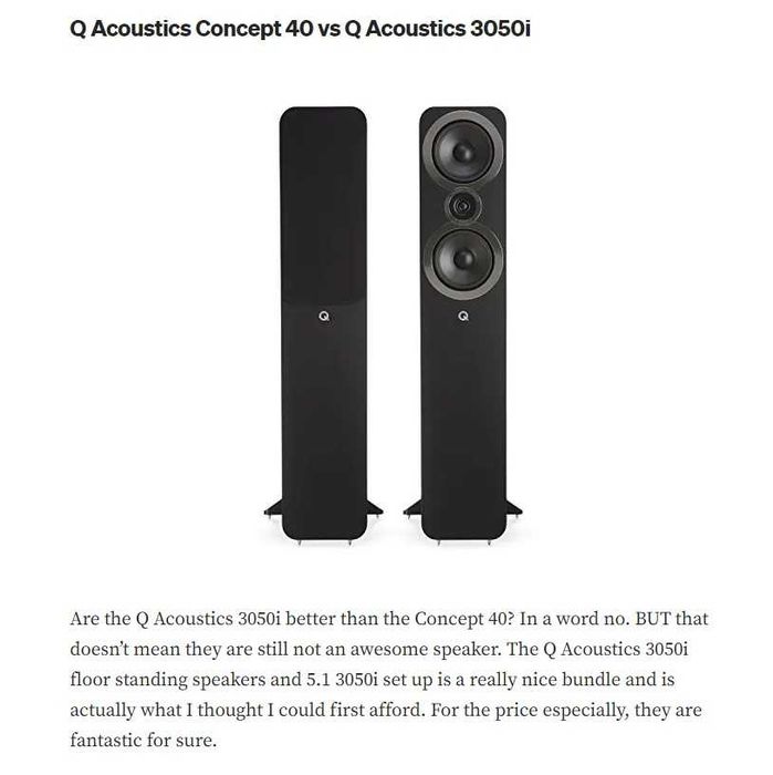 Boxe Q Acoustics Concept 40 Hi-End