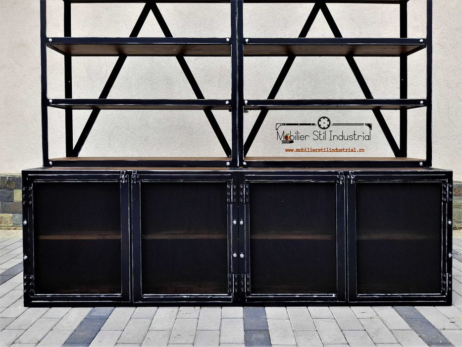 Raft dressing cu comoda stil industrial