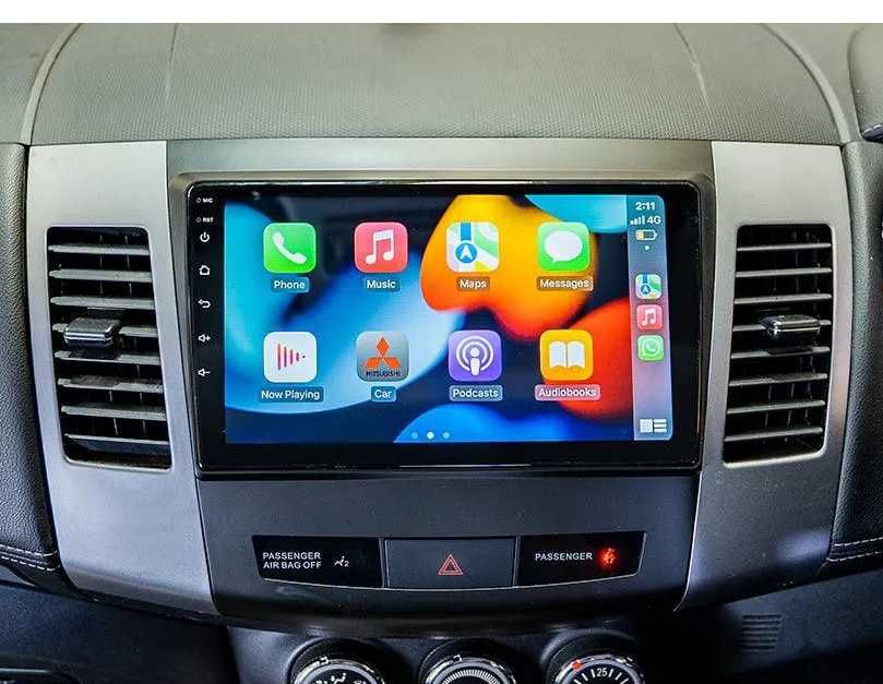 Navigatie Mitsubishi Outlander Citroen C Crosser Peugeot 4007 2005-2012 - Carplay si Android Auto Wireless, WIFI, Bluetooth, USB, Display QLED, GPS