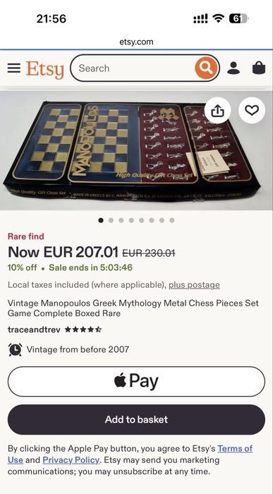 SAH de colectie la set - manopoulos high quality gift chess set - din 1995 NOU colectie, raritate oportunitate cadou special