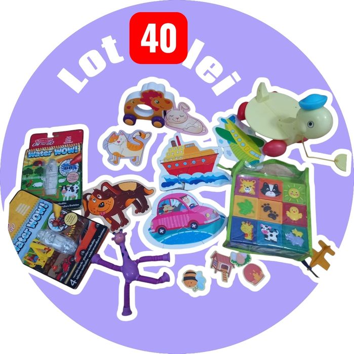 Lot jucării bebe cuburi puzzle 40 lei