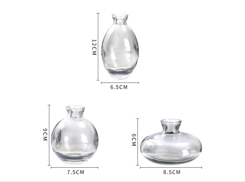 Мини Вазы декоративные стеклянные