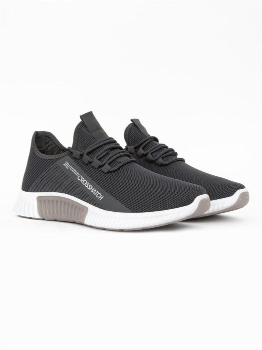 Adidasi unisex gri Crosshatch, din panza si talpa moale, noi in cutie cu eticheta, nr. 43