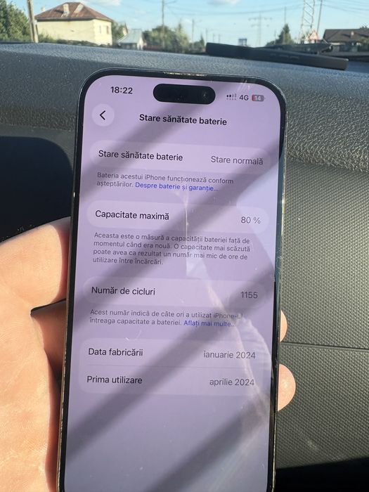 Iphone 15 pro impecabil estetic 80% baterie
