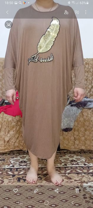 Разбираю гардероб! Платья  трикотажные синее и коричневое.