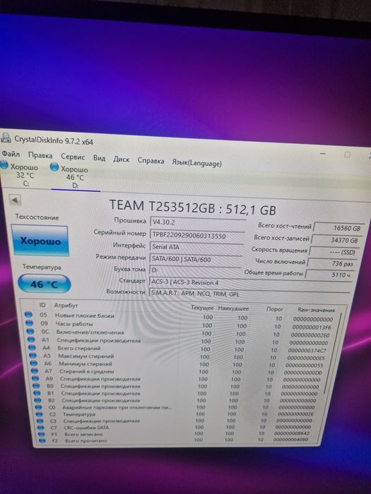 500гб ssd продам