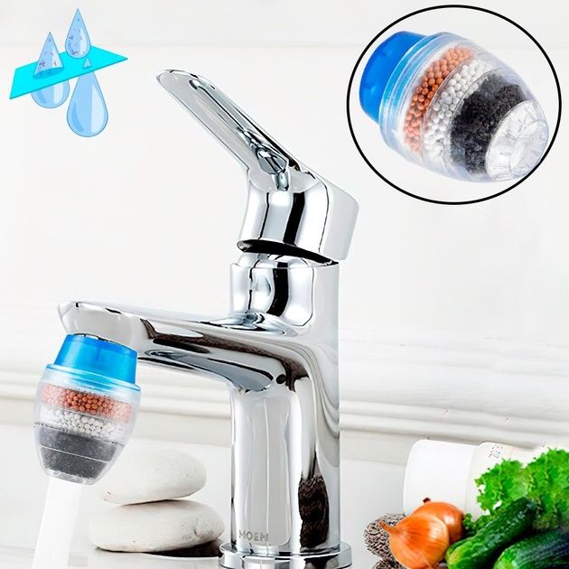 Фильтр для воды на кран пятислойный грубой очистки