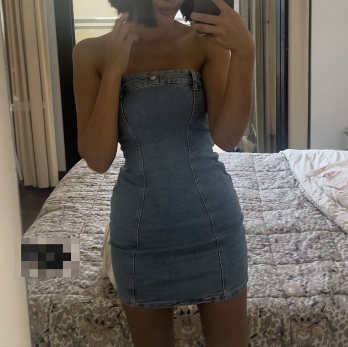 Джинсовое платье Stradivarius