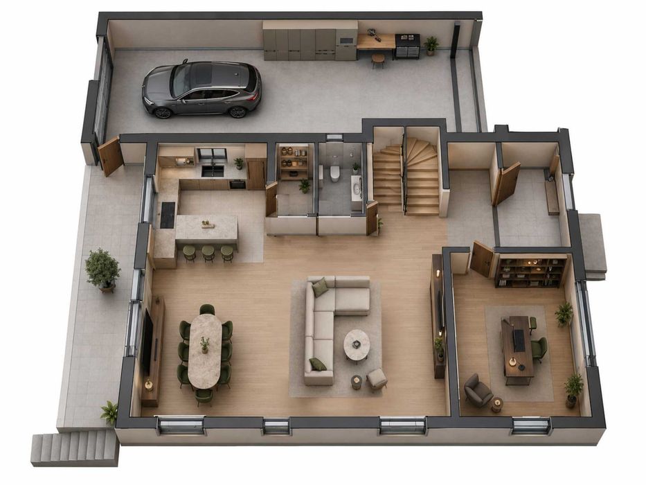 CASA Individuala Superba 320 mp-Mansardă SPA-Demisol Crama-7-9 km de centrul CJ--POSIBILITATE DE PERSONALIZARE