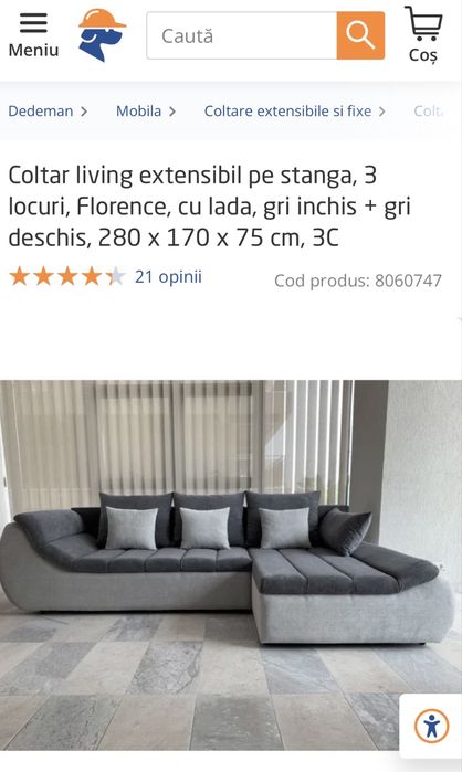 Coltar florence extensibil