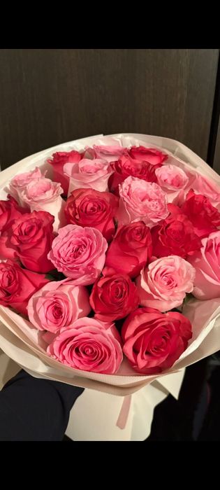25 роз, свежий букет