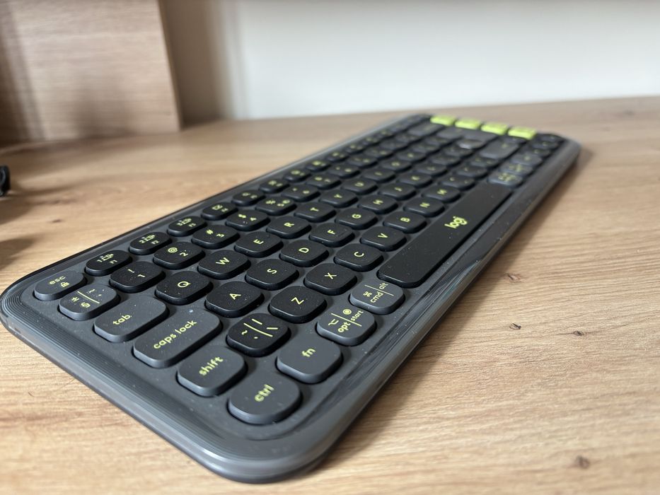 Клавиатура Logitech - POP Icon, безжична, Graphite & Green