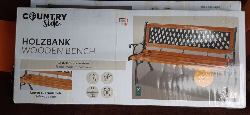 Băncuță cu picioare din fontă