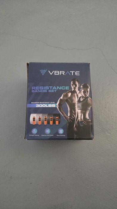 Комплект фитнес ластици VBRATE Resistance Bands Set - 300LBS (Като нови!)