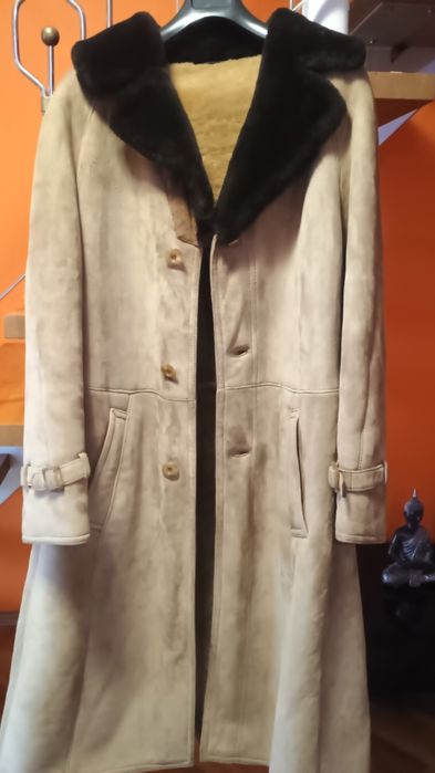 Cojoc bărbătesc lung,culoare bej-capucino