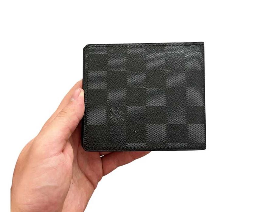 Lv black squared monogram wallet