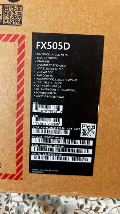 Vând Laptop Gaming ASUS TUF FX505DT