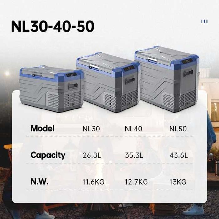 Портативен компресорен хладилник NL30 – Alpicool / 30Л – 12V/24V/220V