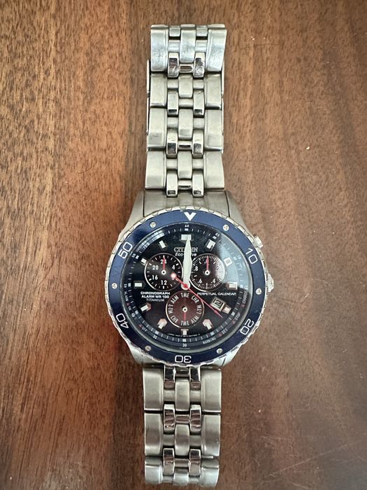 E812-S050022 CITIZEN Eco Drive Titanium Chrono Watch For Men JC-79