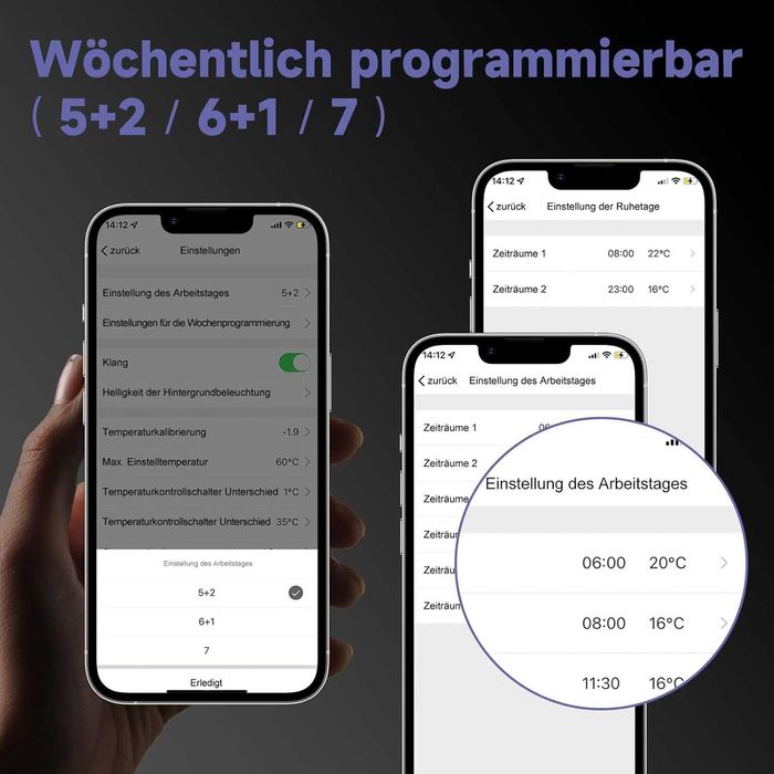 Termostat inteligent centrală termică pe gaz Beok TGPWIFI-WPB 3A,WiFi programabil compatibil cu Smart Life, Google Home și Alexa