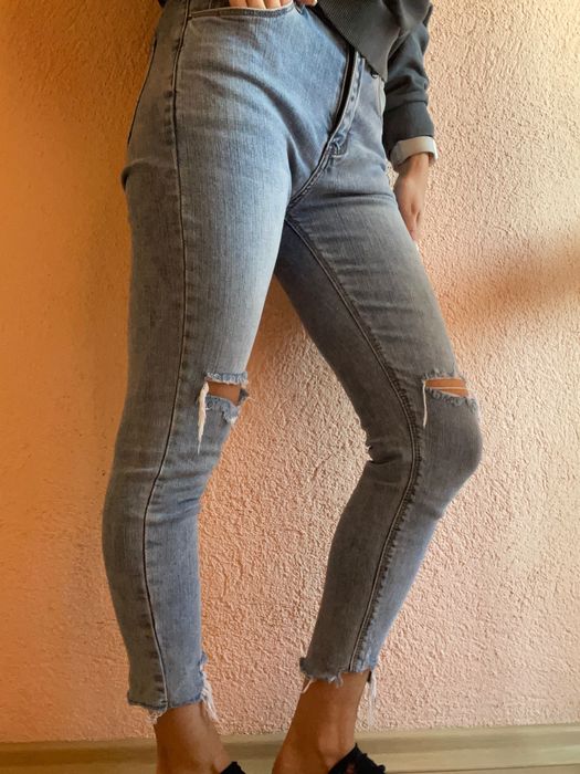 Дамски светлосини дънки