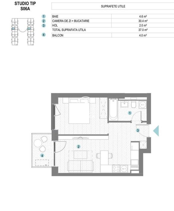 Apartament cu 2 camere Podu Ros bloc nou zona excelenta.