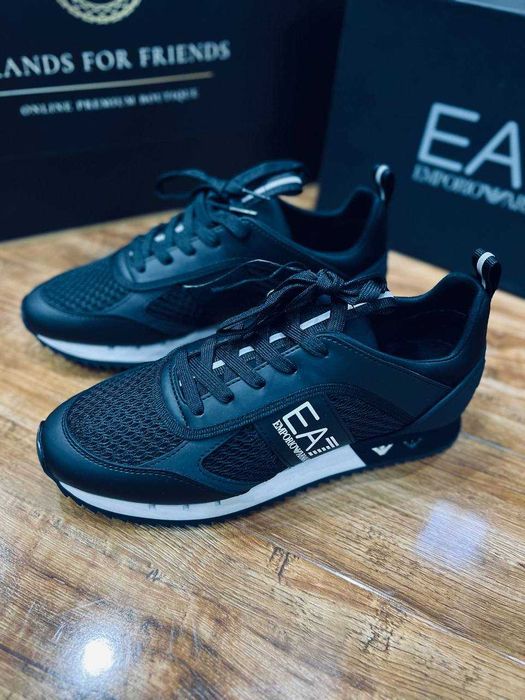 Emporio Armani EA7 мужские кроссовки в черном цвете РАЗМЕР 43,44