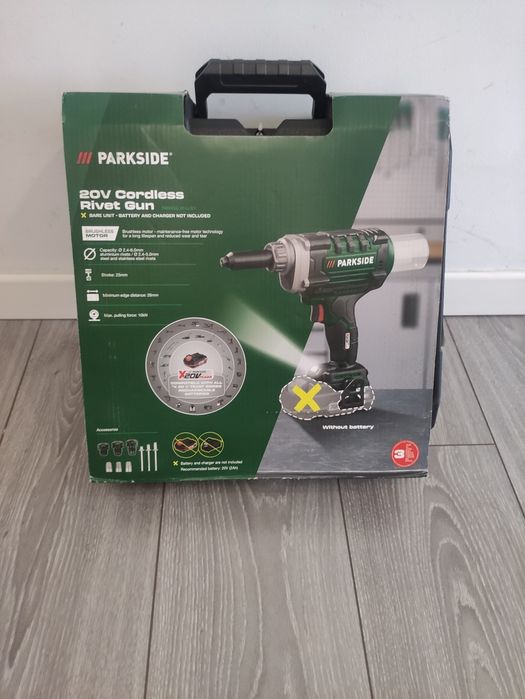 Pistol de nituri parkside pe baterie de 20 V  nituit popnituri
