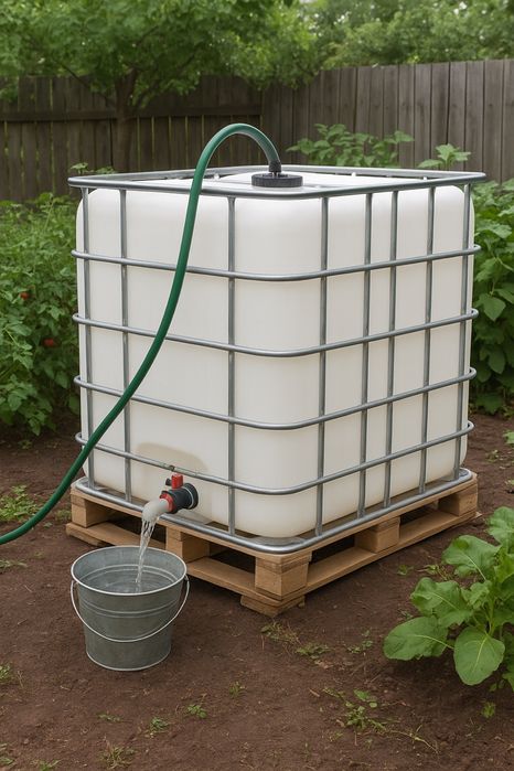 Бидон 1 тон 1000литра съд за вода ibc контейнет за течности хранителни