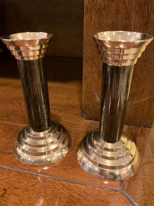 Set sfesnice bronz/alama vechi/antic made in Franta