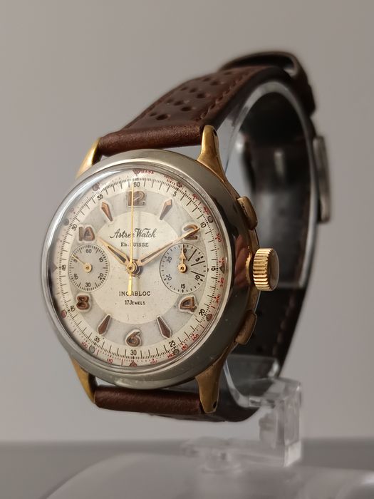Astree Watch cronograf vintage 17 Rubine elvetian Venus 188
