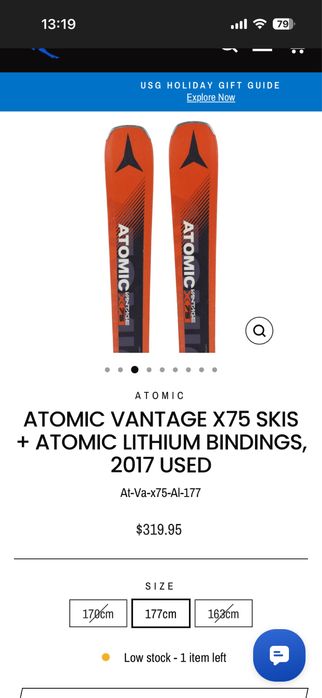 Ски Atomic Vantage X75