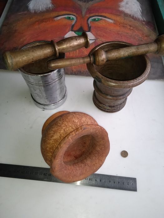 Антик Кайло 60см, Ступки Латунь и Медь старинные инструменты 1924 год